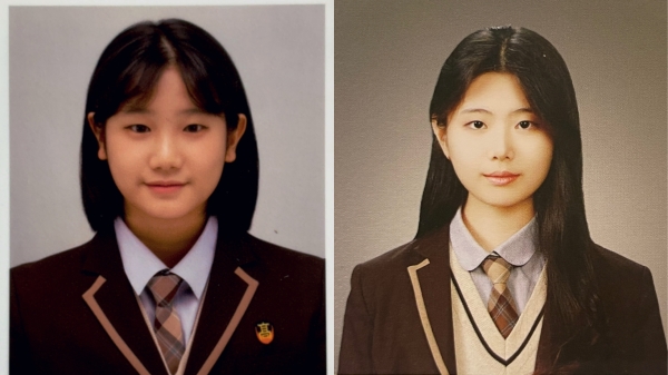 왼쪽부터 박혜린, 오진선 양 사진= 도교육청 제공